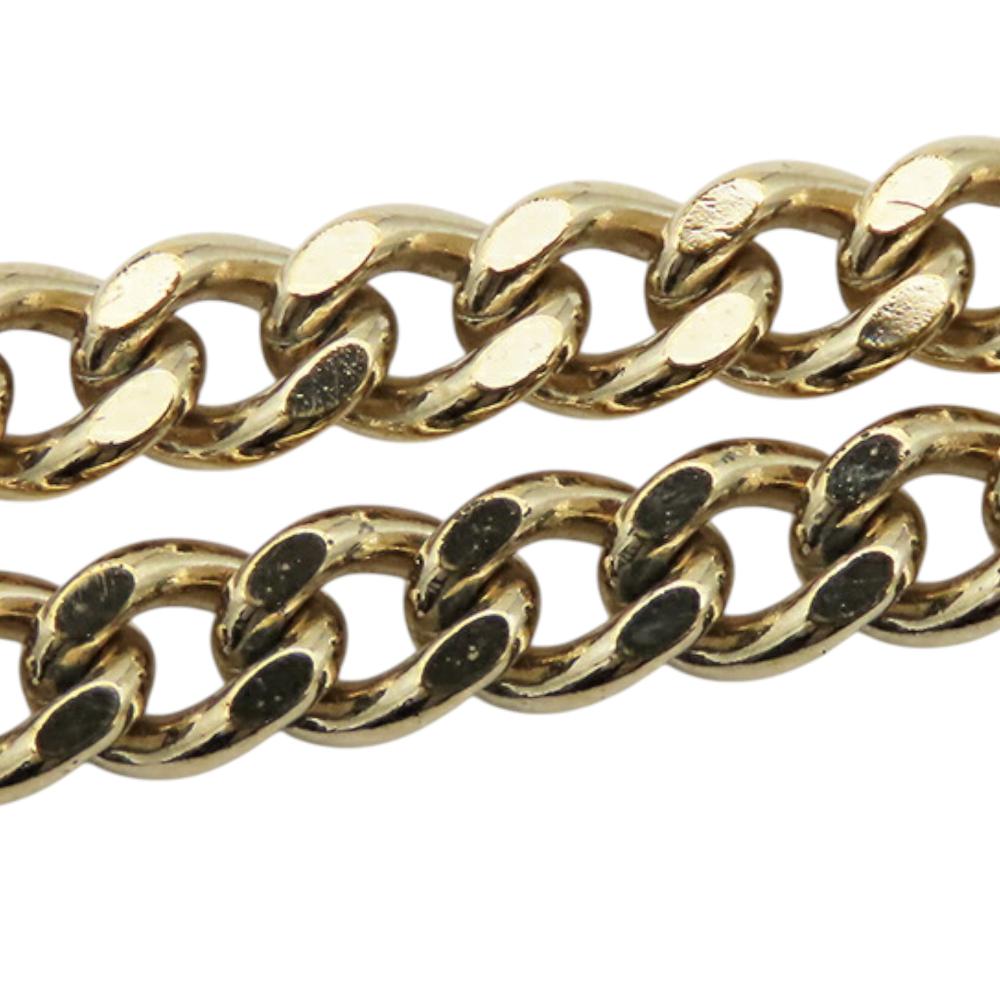 Chanel B Chanel Gold Gold Plated Metal Resin CC Rhinestones Pendant Necklace France