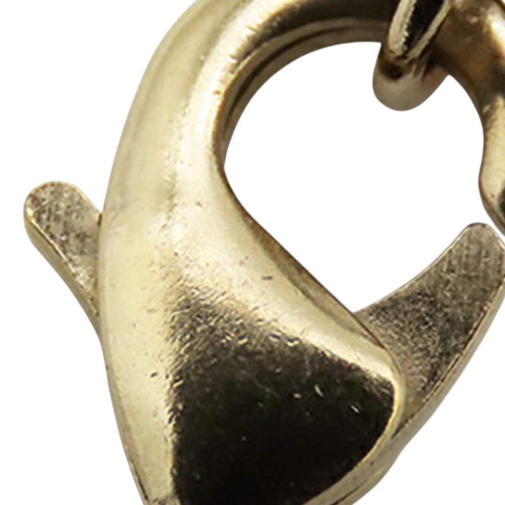 Chanel B Chanel Gold Gold Plated Metal Resin CC Rhinestones Pendant Necklace France