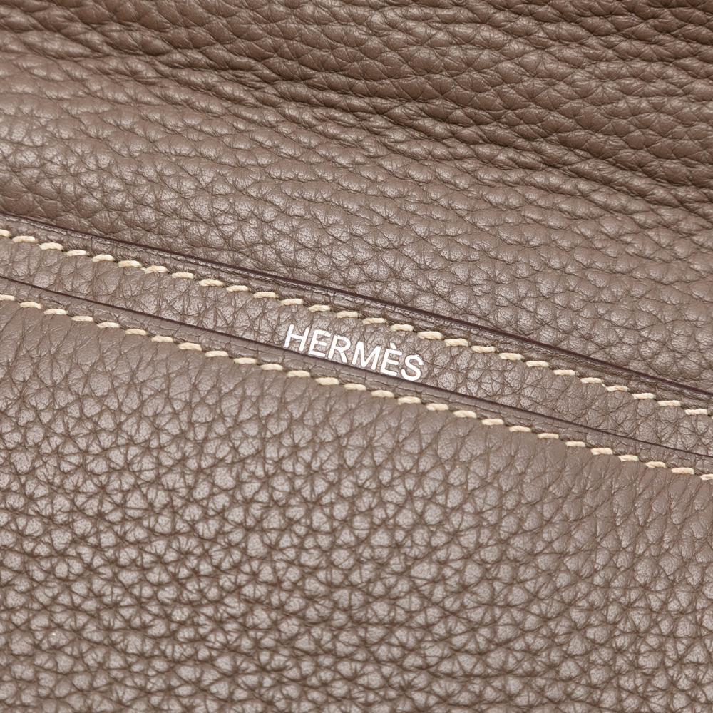 Hermès B Hermès Brown Light Brown Calf Leather Togo Sac a Depeches 40 France
