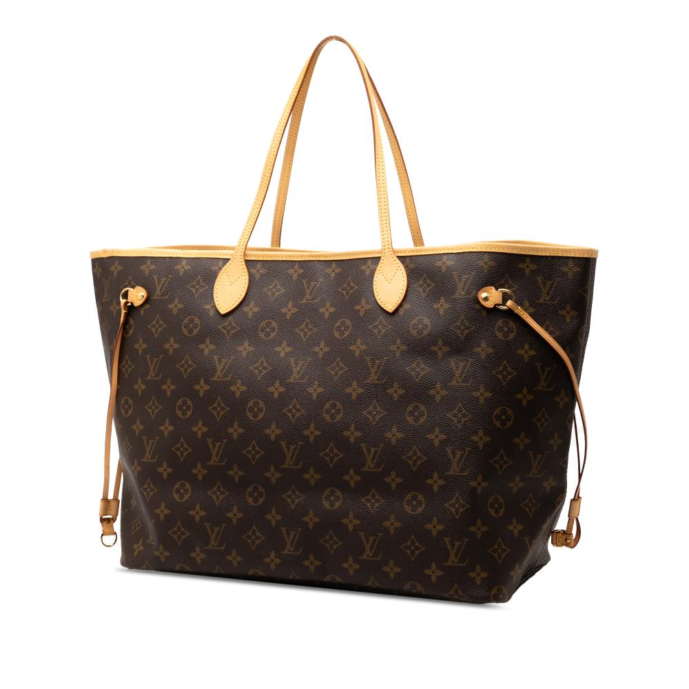 Louis Vuitton B Louis Vuitton Brown Monogram Canvas Fabric Monogram Neverfull GM France