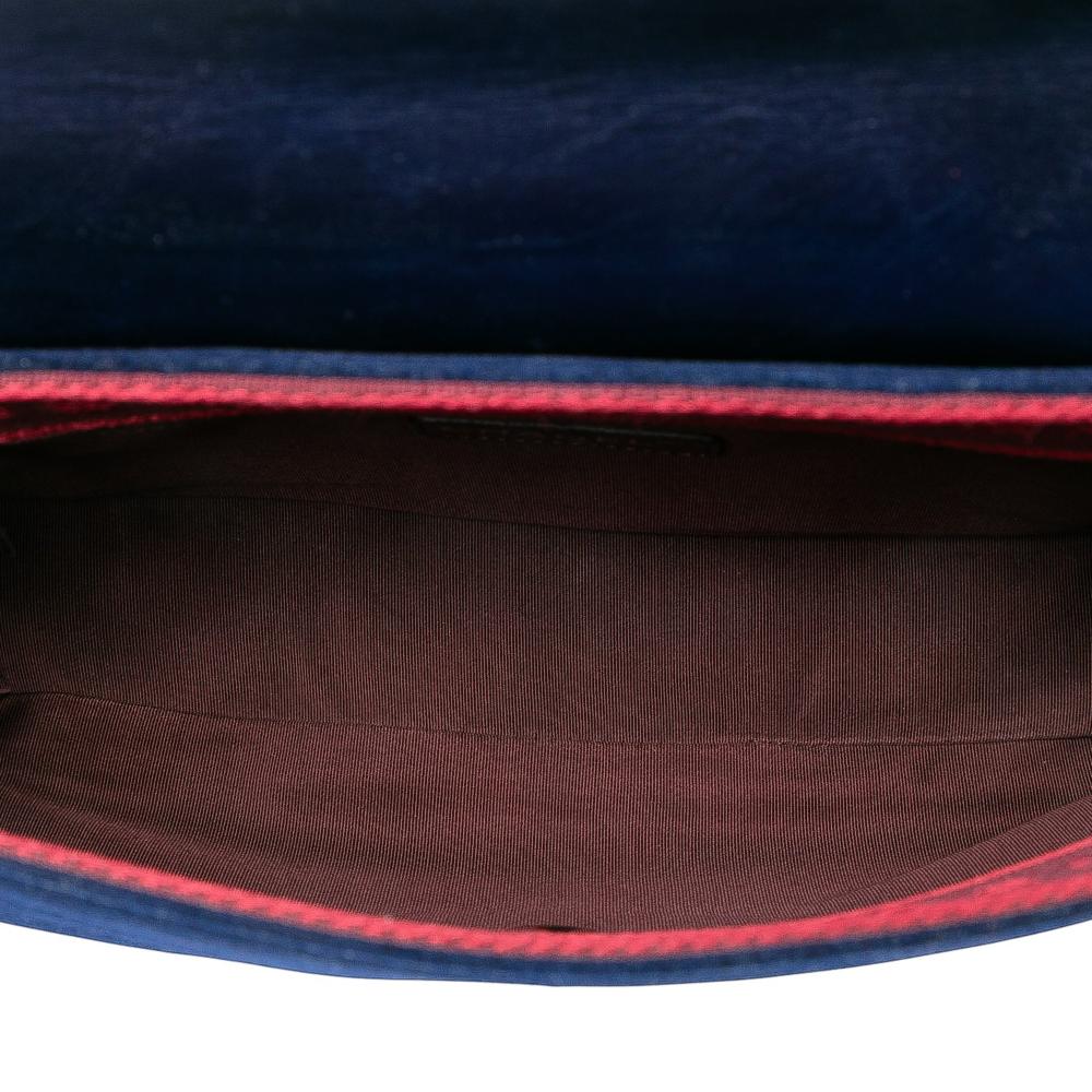 Chanel Blue Paris Salzburg Quilted Glazed Calfskin and Felt Edelweiss Flower CC Flap Italy