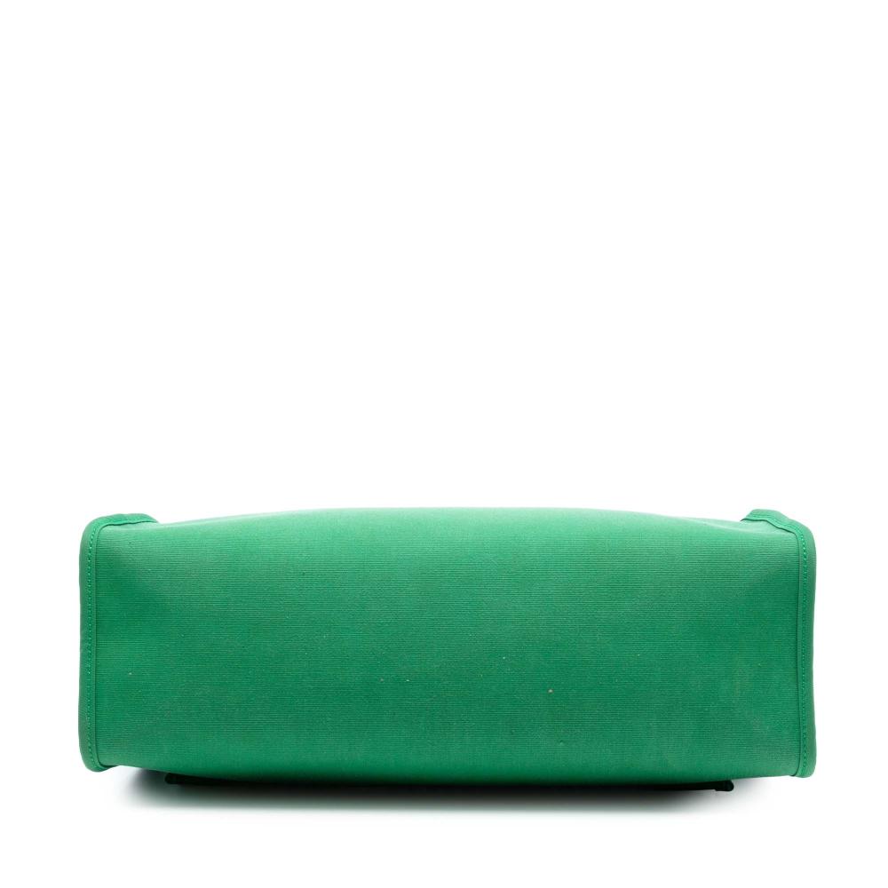 Hermès B Hermès Green with Blue Midnight Blue Canvas Fabric Toile Herbag Zip 31 France