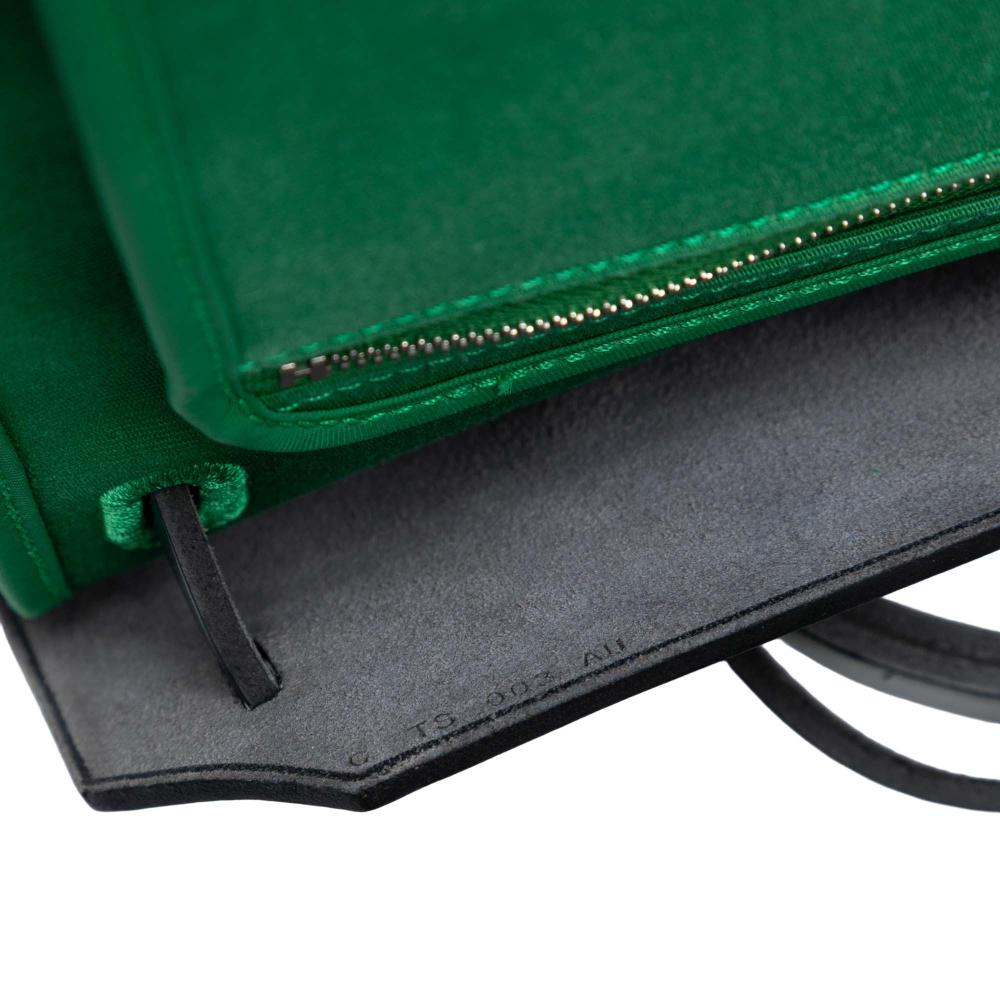 Hermès B Hermès Green with Blue Midnight Blue Canvas Fabric Toile Herbag Zip 31 France