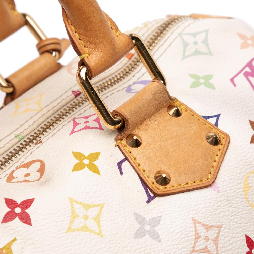 Louis Vuitton B Louis Vuitton White Monogram Multicolore Canvas Fabric Monogram Multicolore Speedy 30 France