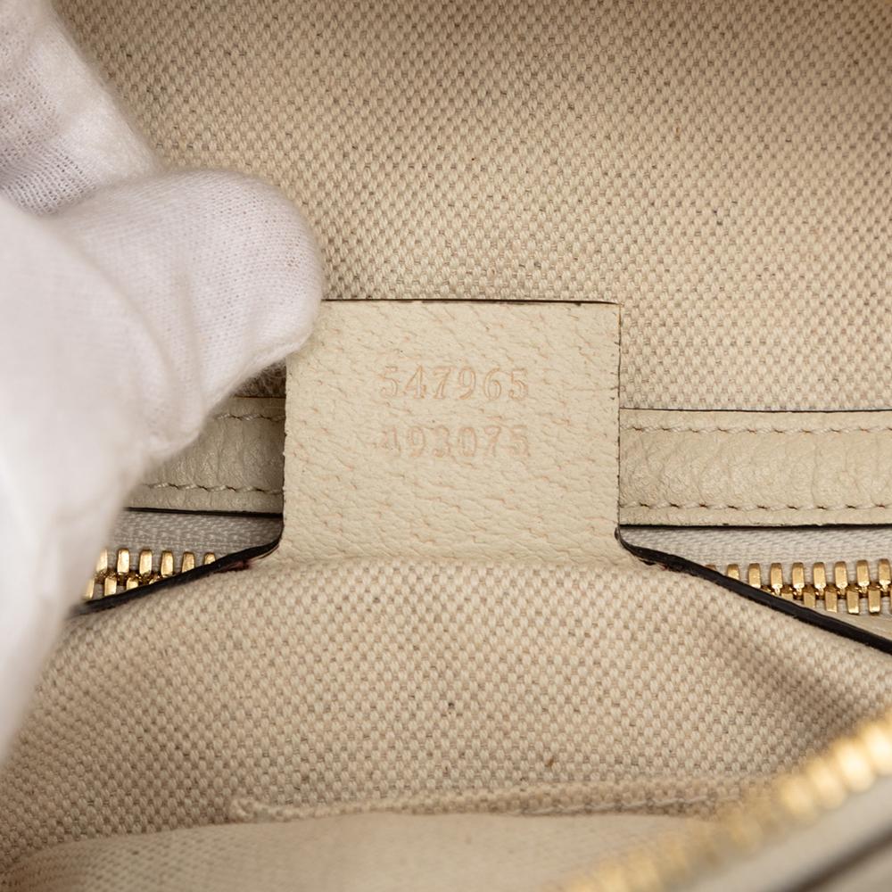 Gucci B Gucci Brown Beige Coated Canvas Fabric Small GG Supreme Flora Ophidia Backpack Italy