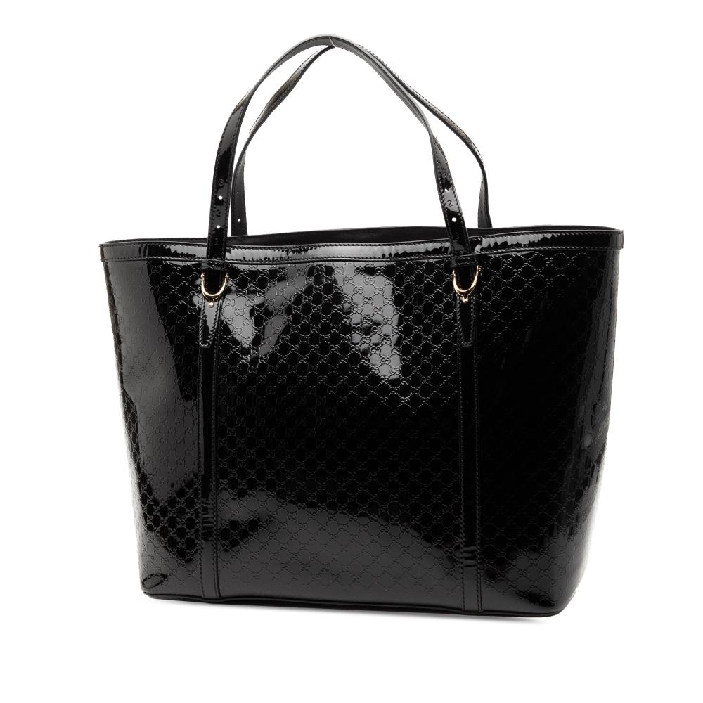 Gucci AB Gucci Black Patent Leather Leather Microguccissima Patent Nice Tote Italy