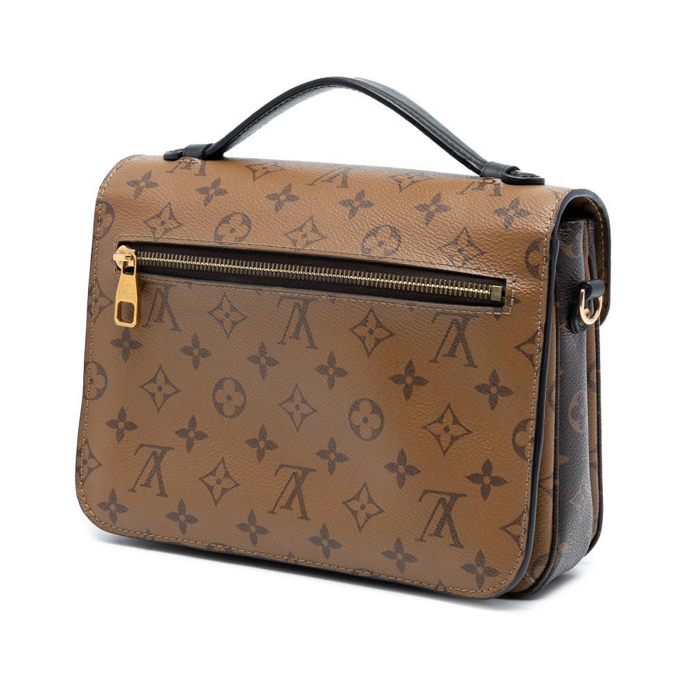 Louis Vuitton AB Louis Vuitton Brown Monogram Canvas Fabric Monogram Reverse Pochette Metis United States