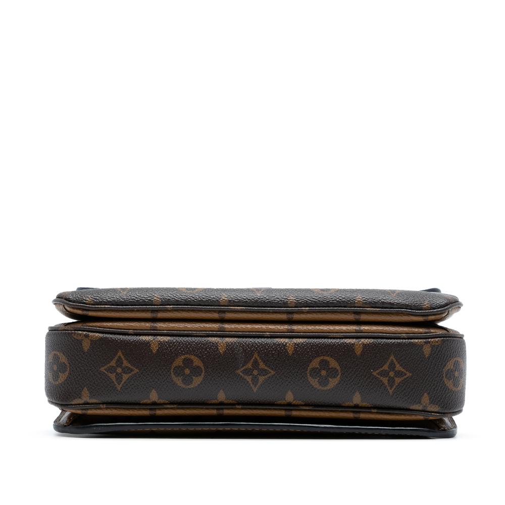 Louis Vuitton AB Louis Vuitton Brown Monogram Canvas Fabric Monogram Reverse Pochette Metis United States