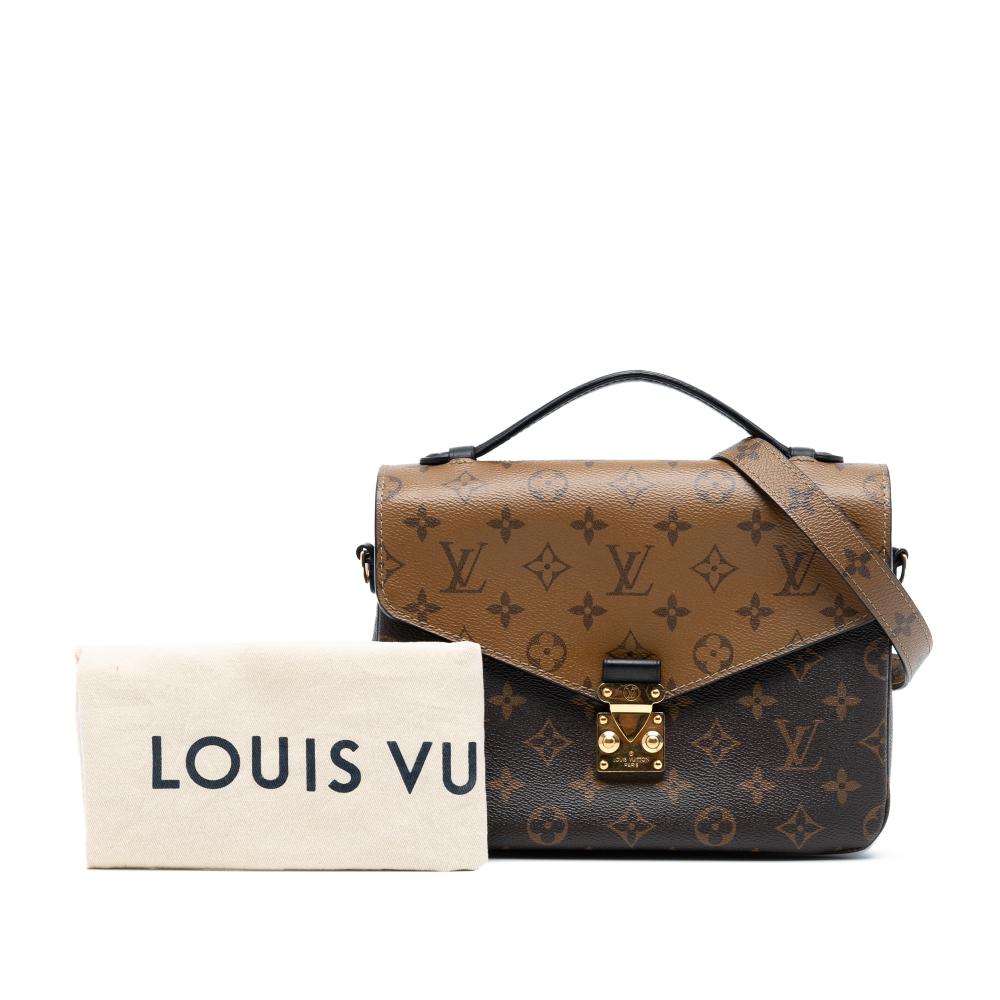 Louis Vuitton AB Louis Vuitton Brown Monogram Canvas Fabric Monogram Reverse Pochette Metis United States