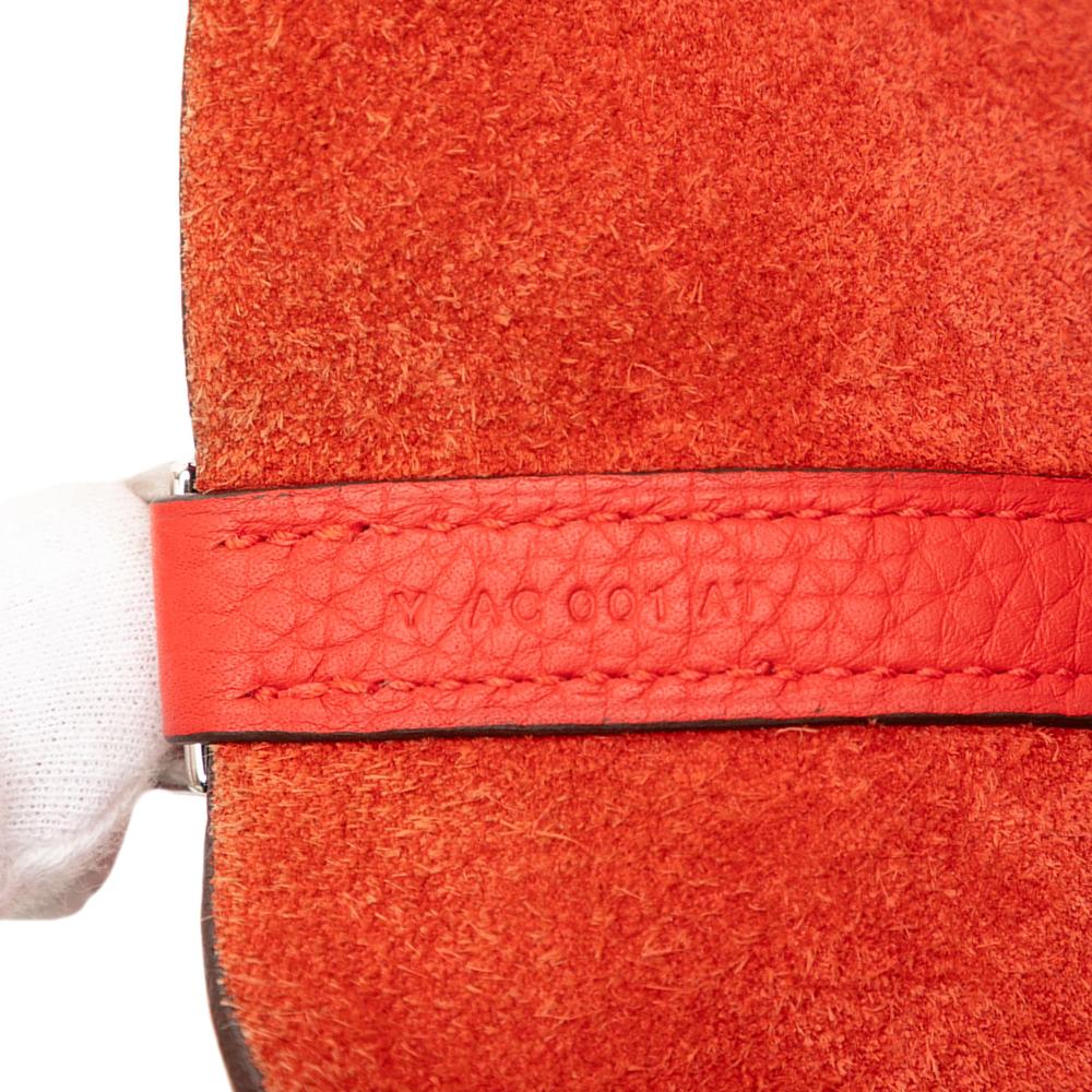 Hermès AB Hermès Red Calf Leather Clemence Picotin Lock 18 France