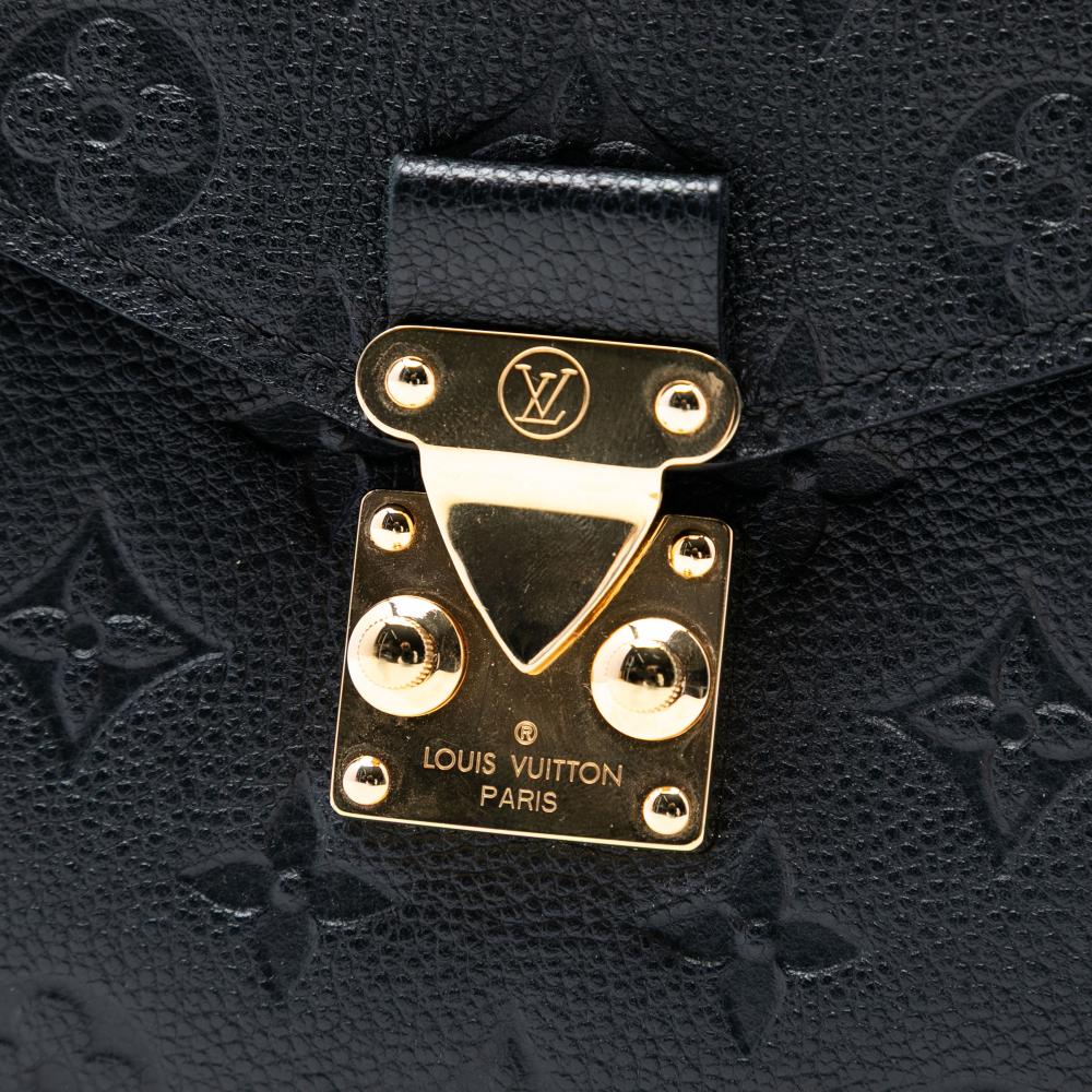 Louis Vuitton B Louis Vuitton Black Monogram Empreinte Leather Pochette Metis France