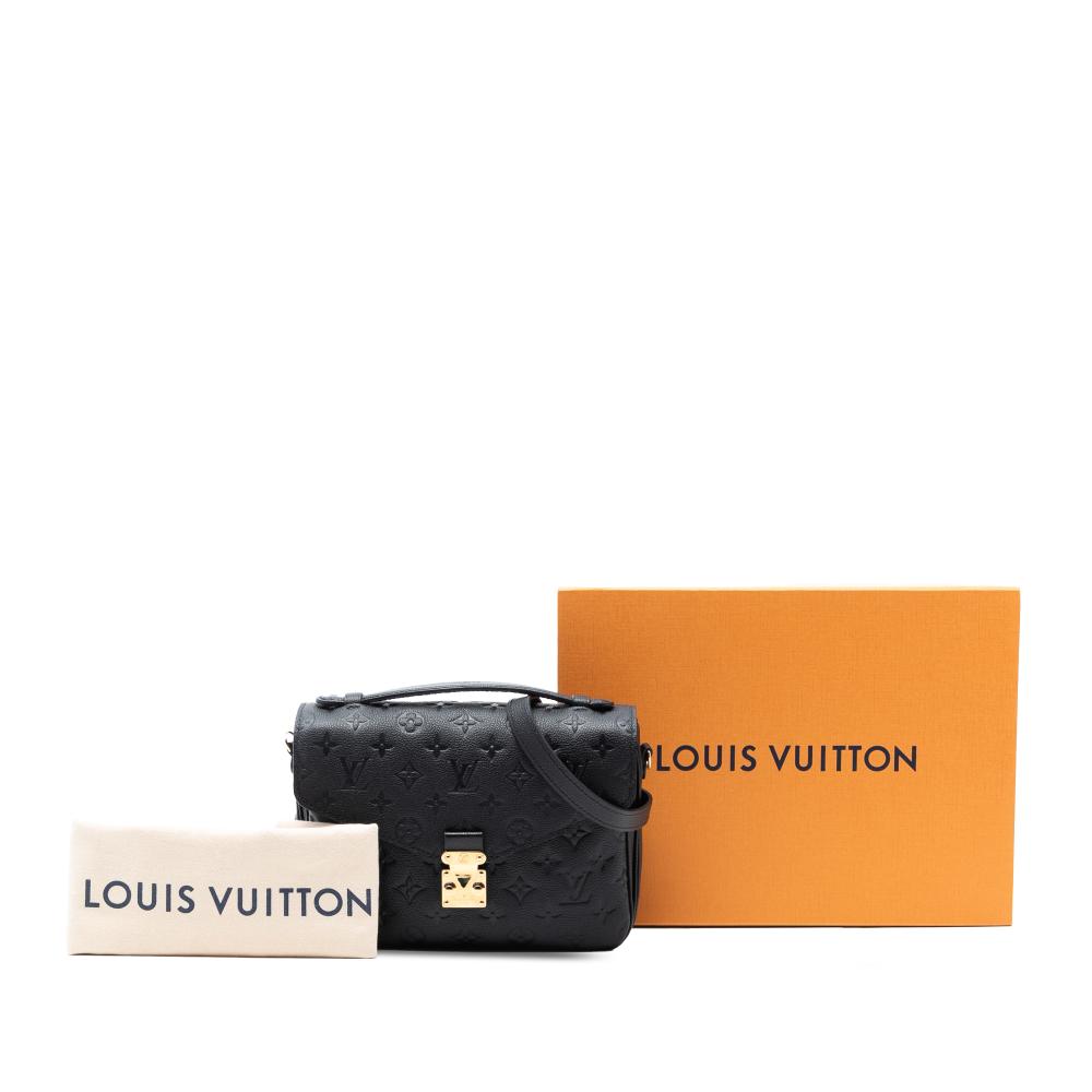 Louis Vuitton B Louis Vuitton Black Monogram Empreinte Leather Pochette Metis France