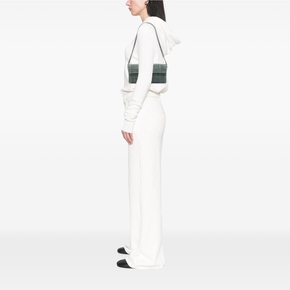 Chanel AB Chanel Blue Denim Denim Fabric CC Chocolate Bar East West Flap France