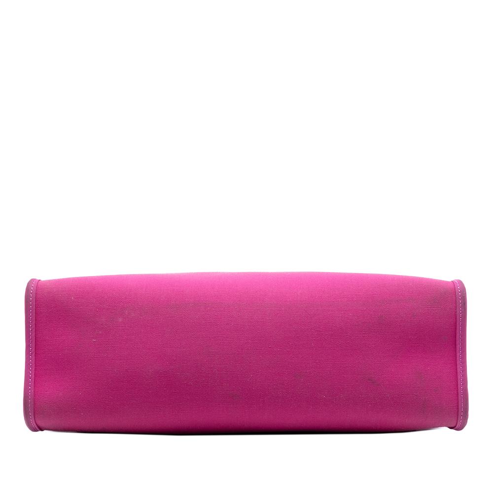 Hermès B Hermès Pink Dark Pink with Brown Canvas Fabric Toile Herbag Zip 31 France