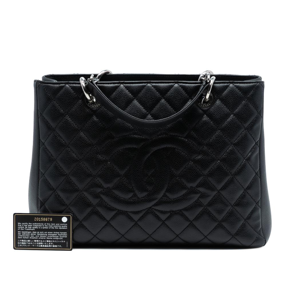 Chanel AB Chanel Black Caviar Leather Leather Caviar Grand Shopping Tote Italy