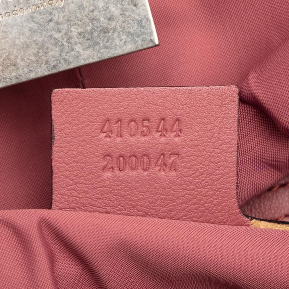 Gucci AB Gucci Brown Beige Coated Canvas Fabric Small GG Supreme Blooms Single Buckle Backpack Italy