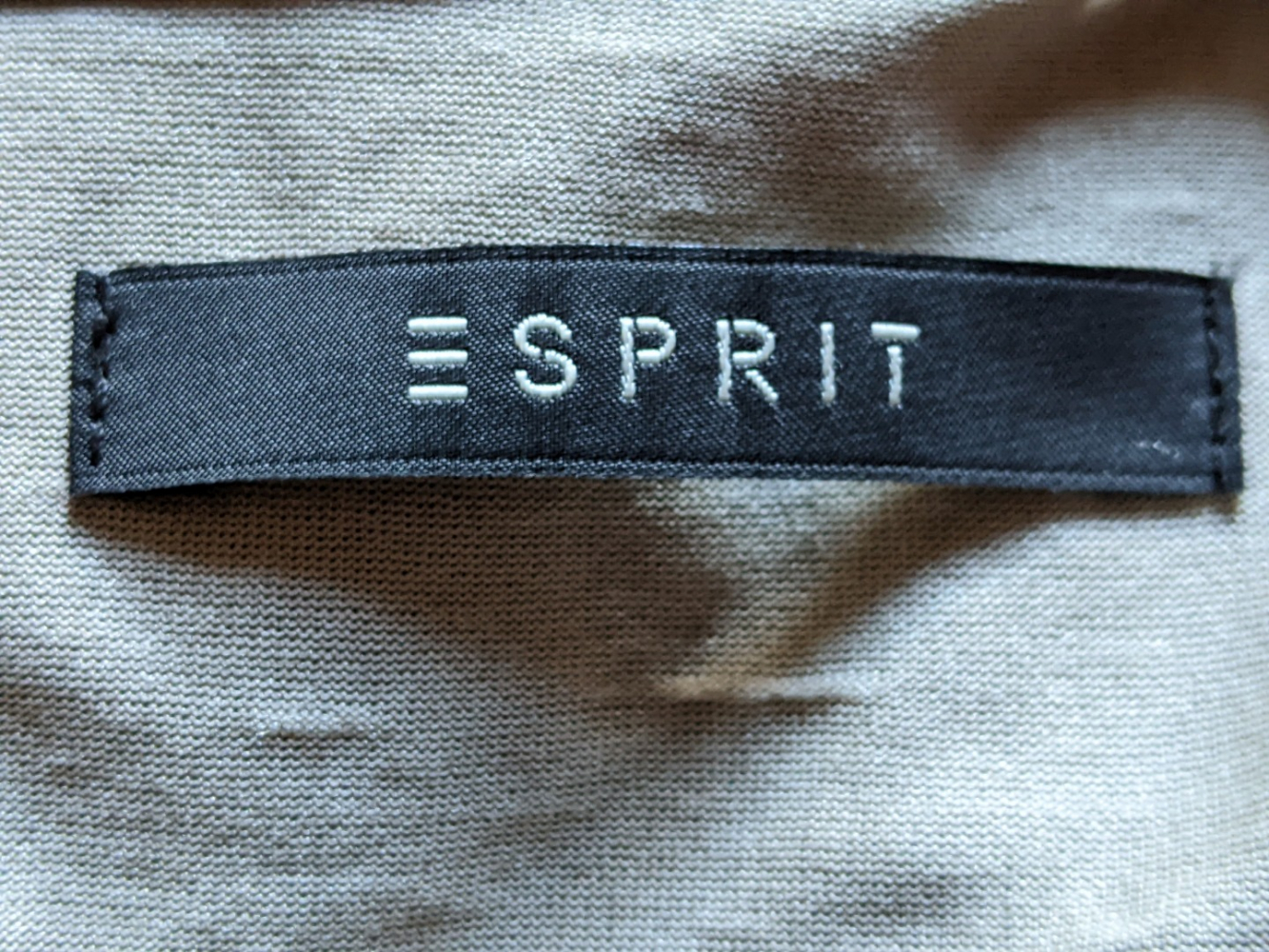 Esprit Black lace dress on cream background L