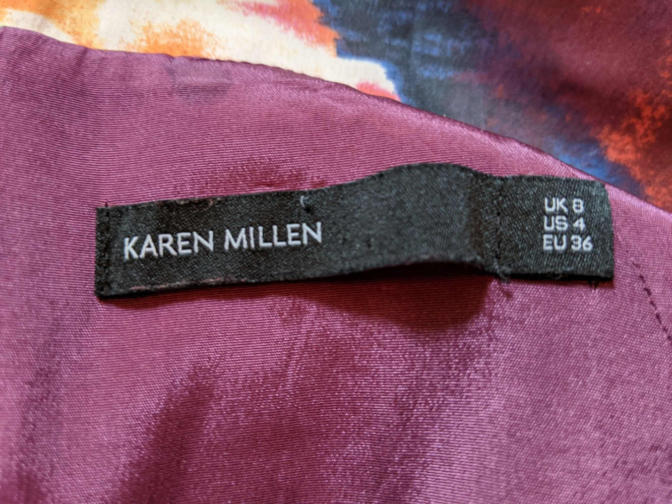 Karen Millen Flou print glamour dress 34