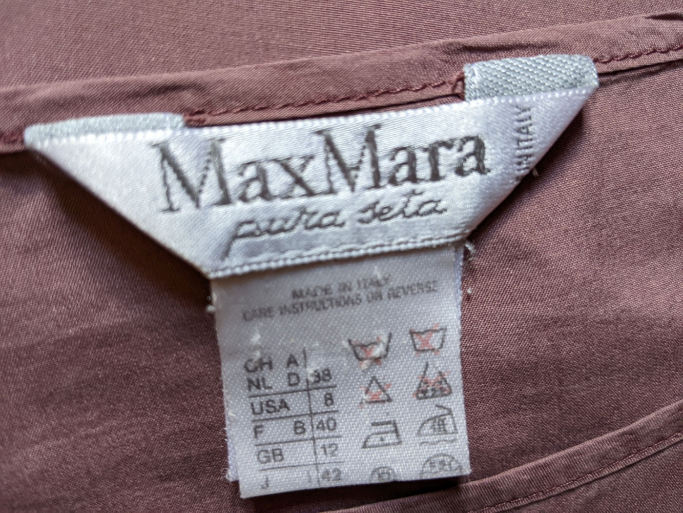 Max Mara Seidenbluse altrosa/mauve -L