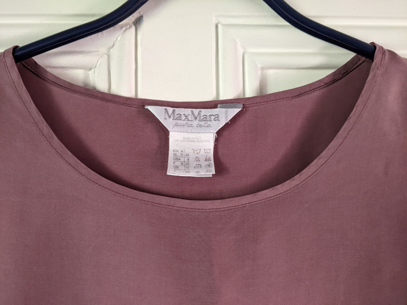Max Mara Seidenbluse altrosa/mauve -L