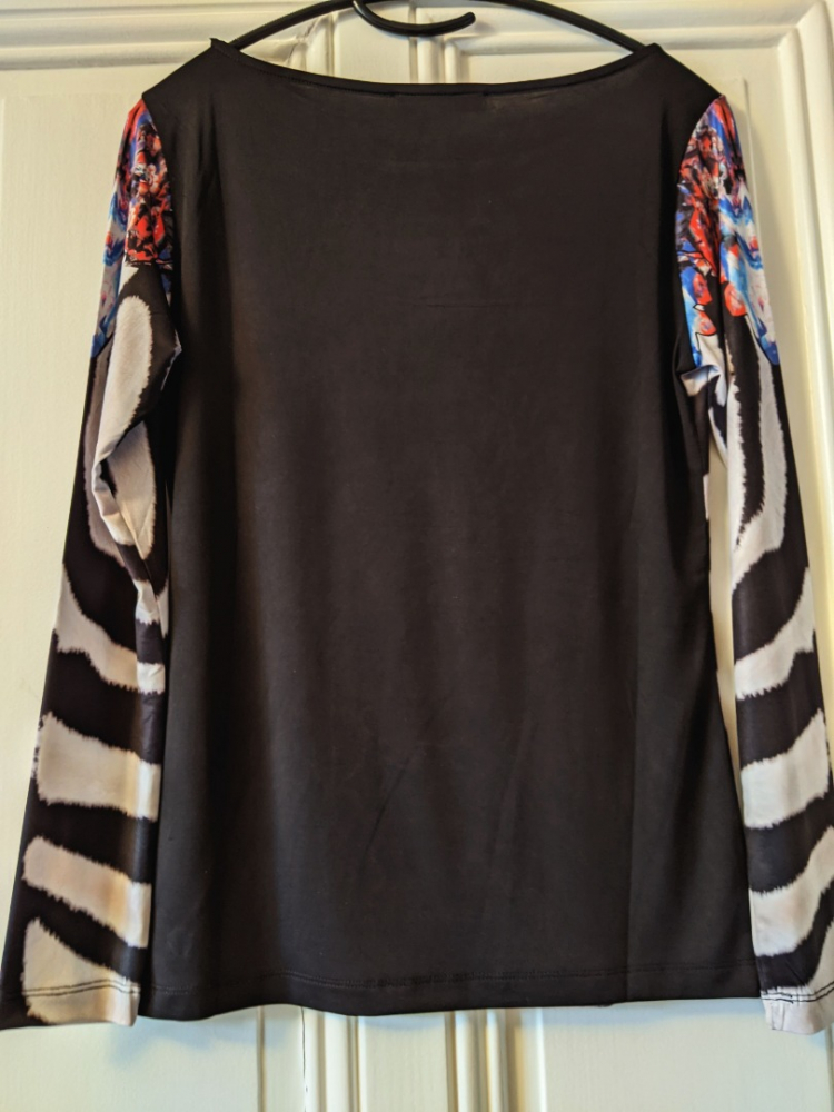 Roberto Cavalli Shirt zébré satiné fluide et doux S-M