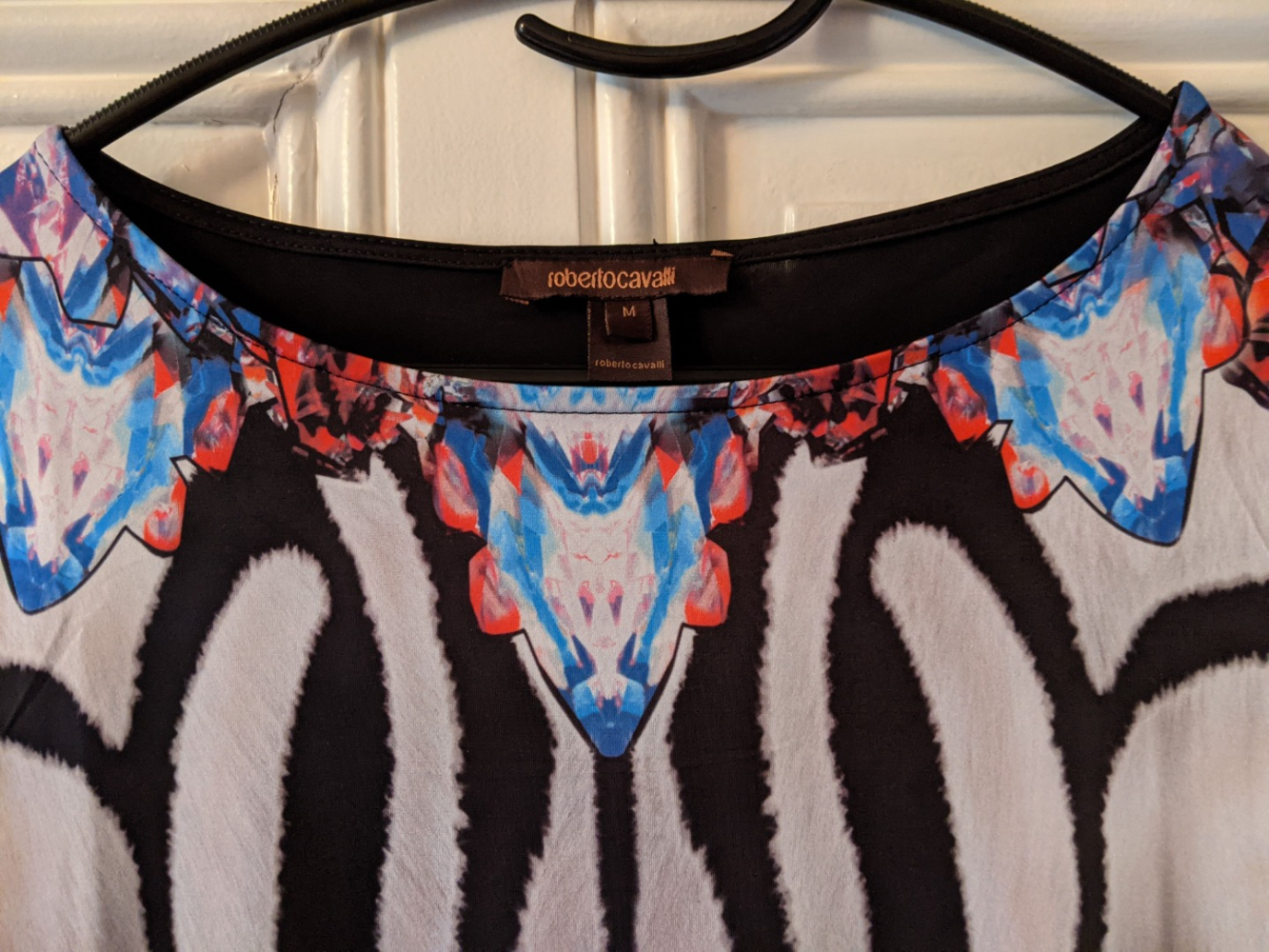 Roberto Cavalli Shirt zébré satiné fluide et doux S-M