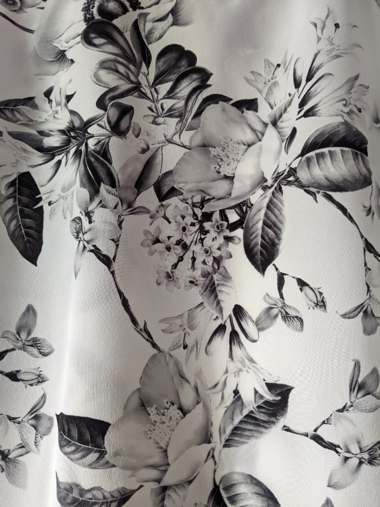 Roseanna Elegante Bluse schwarz/weiß 100% Seide 36-38