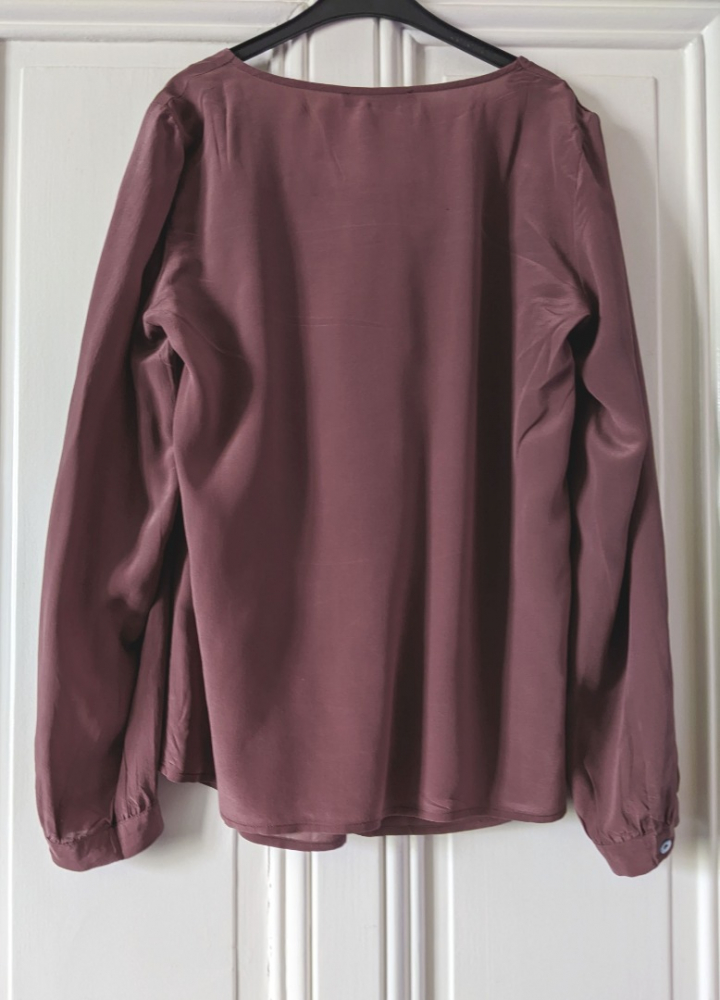 Navyboot Aérienne blouse in plum/old rose silk 36