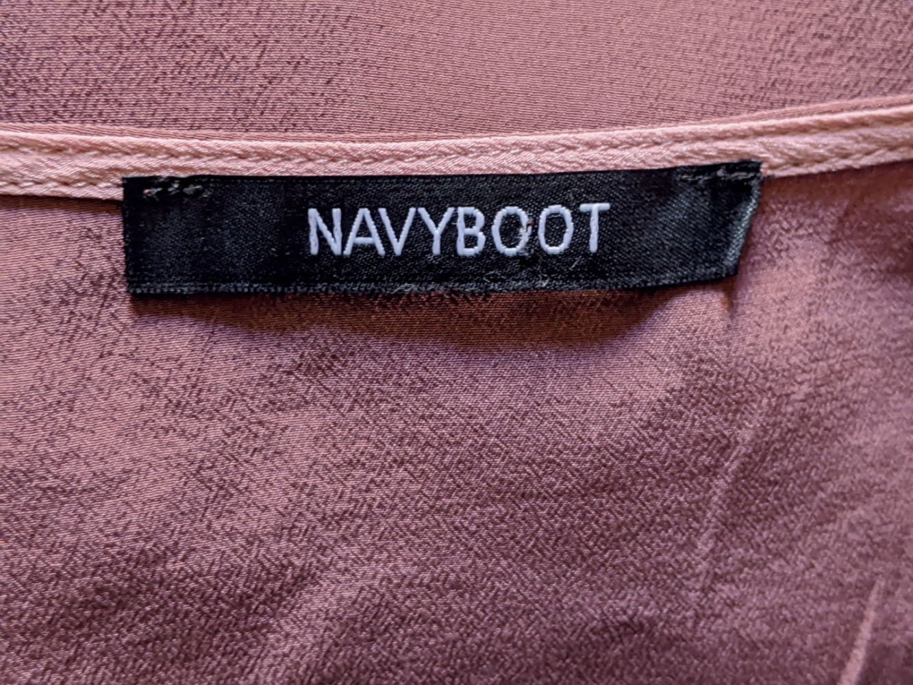 Navyboot Aérienne blouse in plum/old rose silk 36