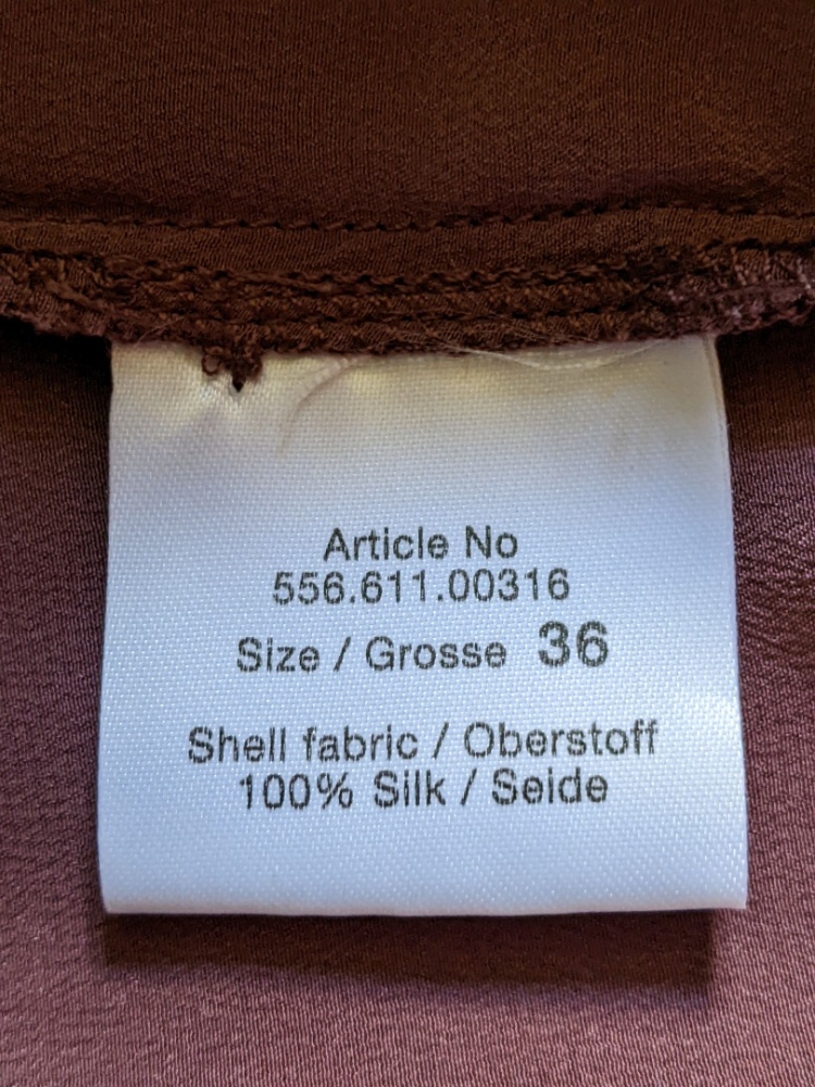 Navyboot Aérienne blouse in plum/old rose silk 36