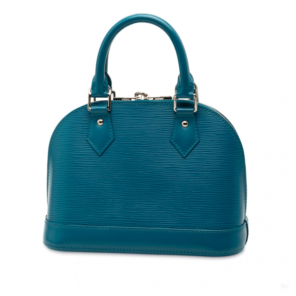 Louis Vuitton Alma BB Epi Leather Top-handle Handbag Blue