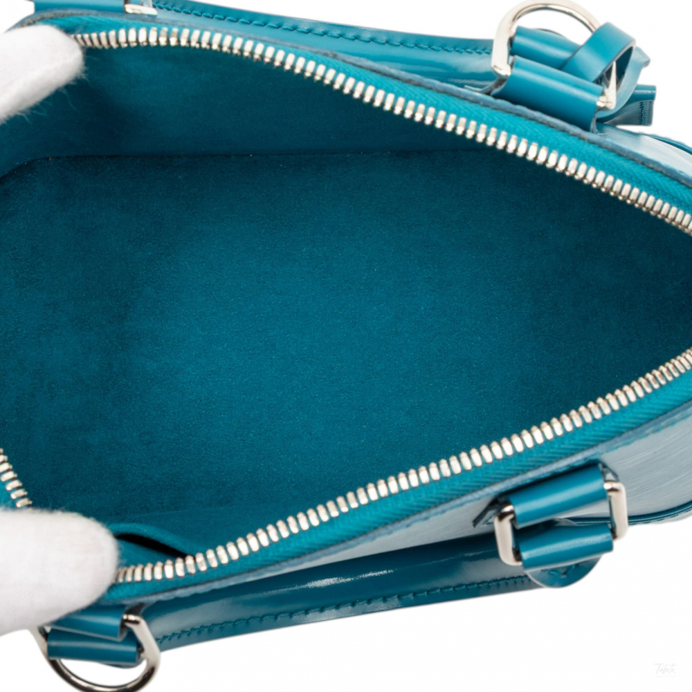 Louis Vuitton Alma BB Epi Leather Top-handle Handbag Blue