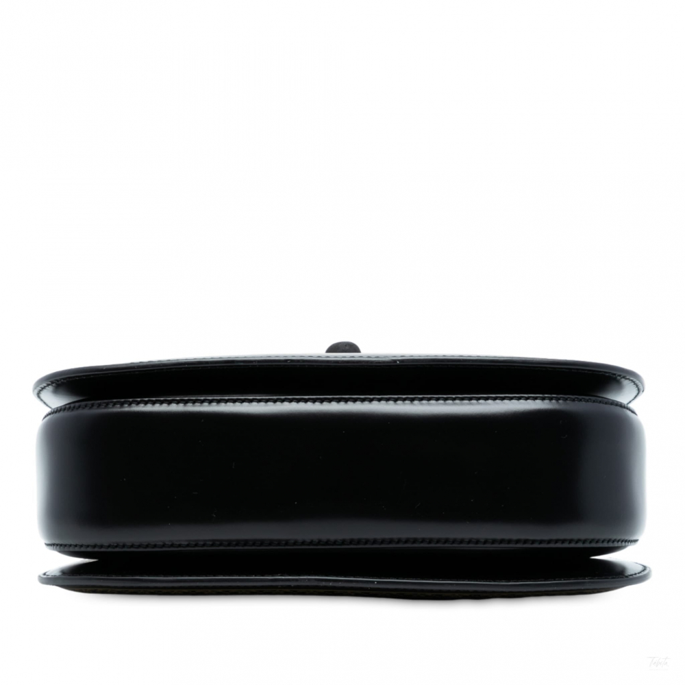 Gucci Bamboo Medium Leather Top-Handle Handbag Black