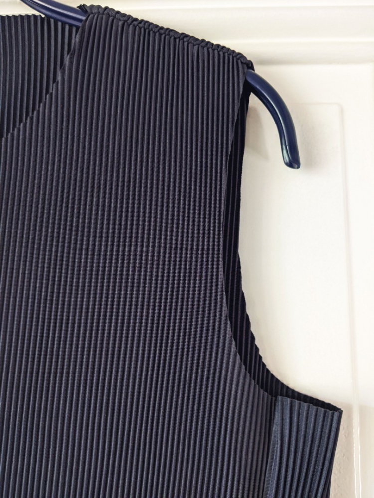 Cos Robe plissée marine S-M