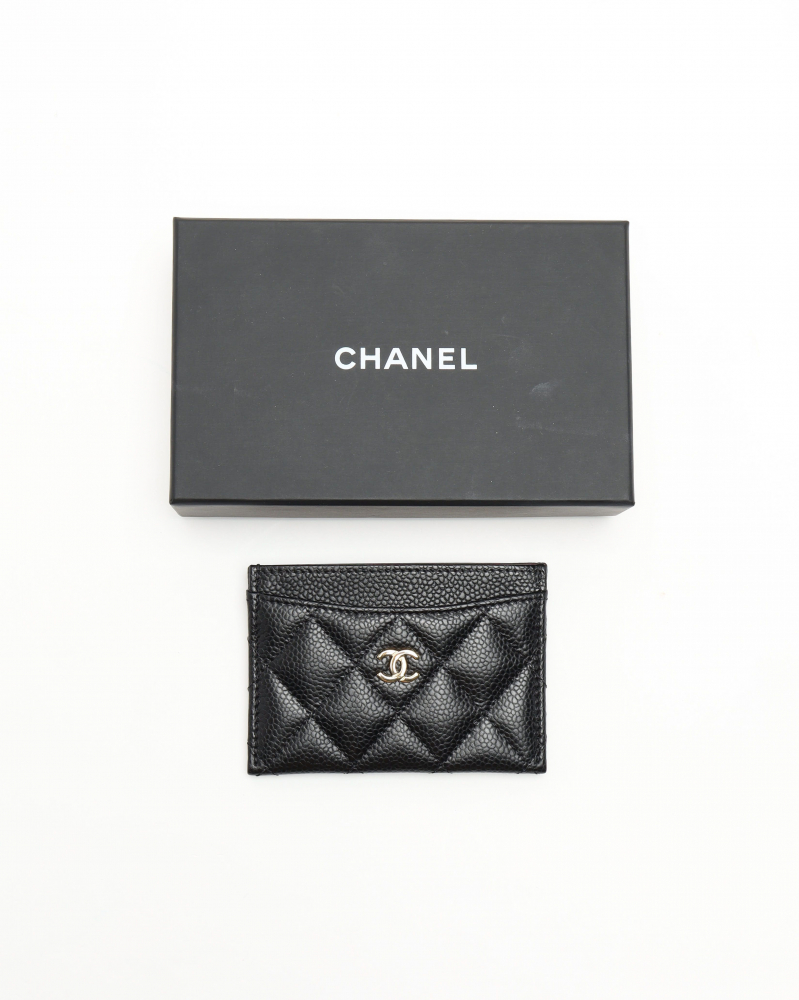 Chanel Coco Mark Caviar Card Holder