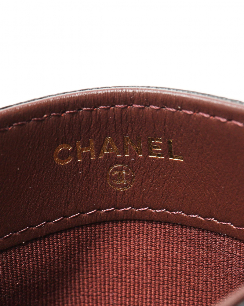 Chanel Coco Mark Caviar Card Holder