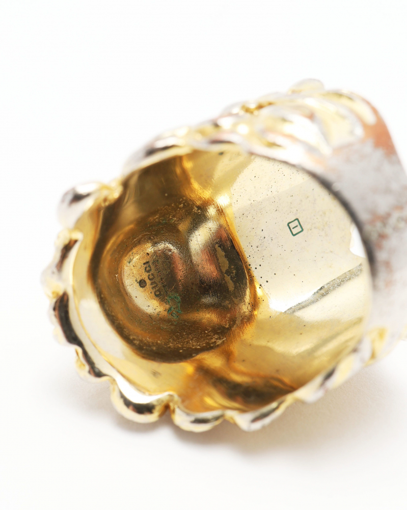 Gucci Lion Rhinestone Ring, size 55