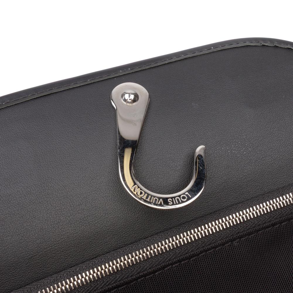 Louis Vuitton B Louis Vuitton Black Damier Canvas Canvas Damier Graphite Hanging Toiletry Kit Pouch France