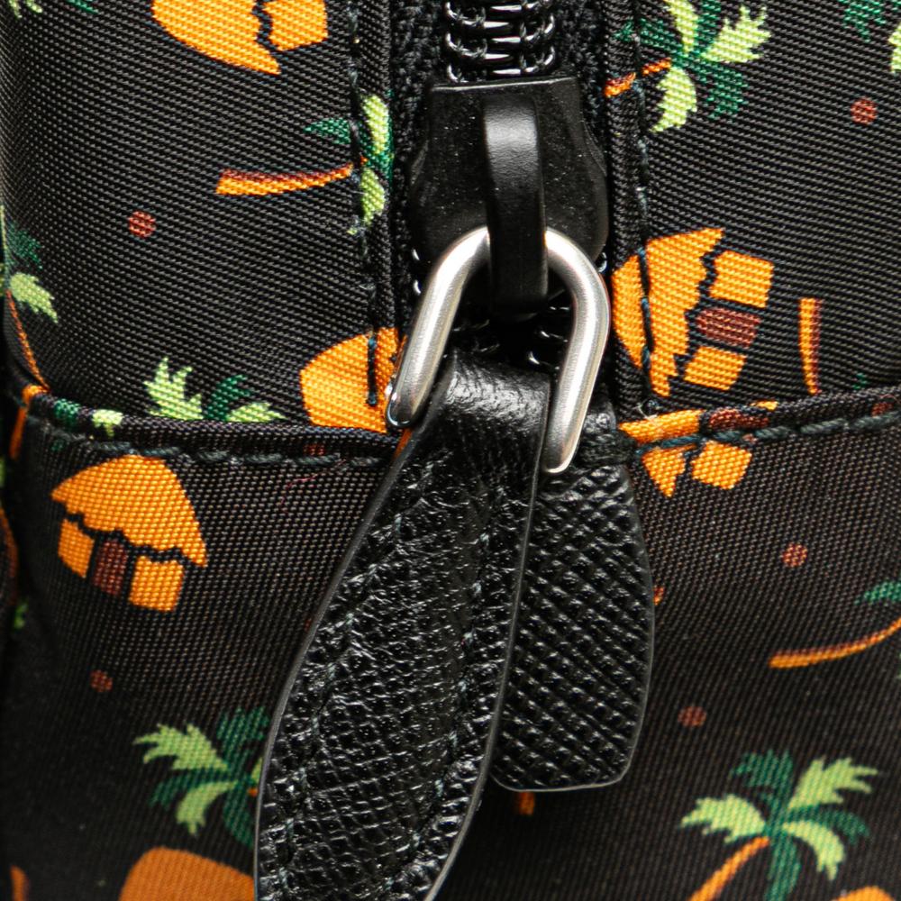 Prada AB Prada Black Nylon Fabric Small Tessuto Saint Palm Cosmetic Pouch Italy