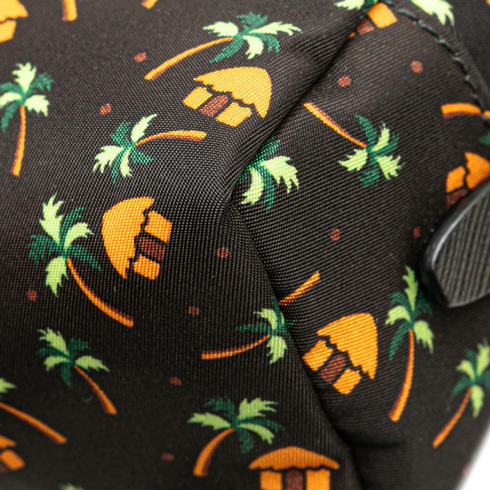 Prada AB Prada Black Nylon Fabric Small Tessuto Saint Palm Cosmetic Pouch Italy