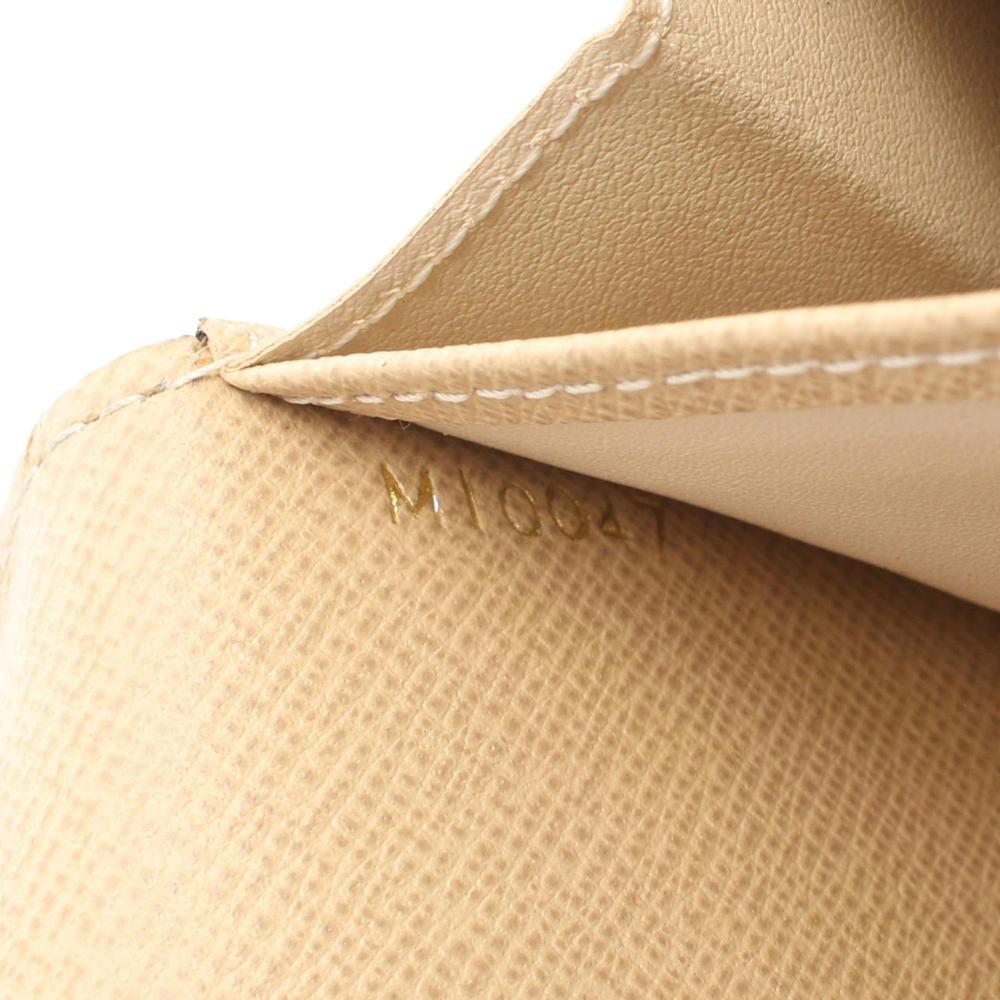 Louis Vuitton AB Louis Vuitton Brown Monogram Canvas Canvas Monogram Dentelle Sarah Long Wallet France