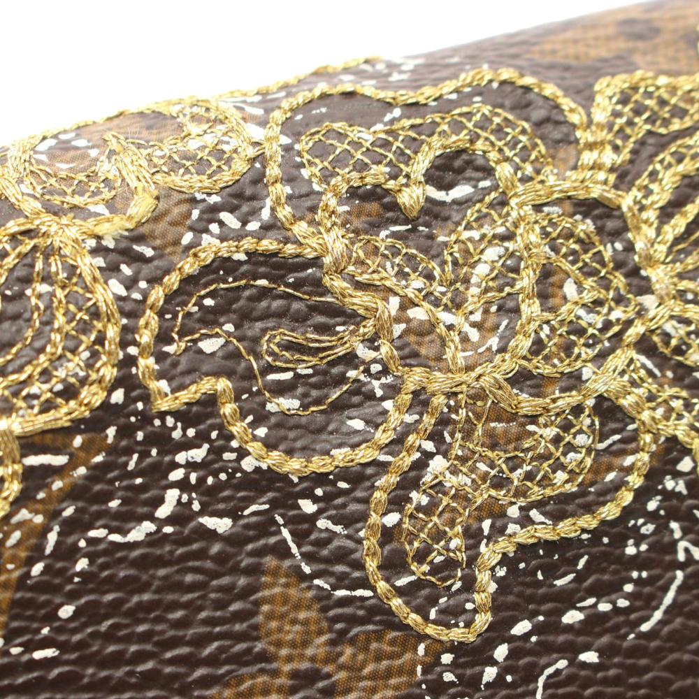 Louis Vuitton AB Louis Vuitton Brown Monogram Canvas Canvas Monogram Dentelle Sarah Long Wallet France