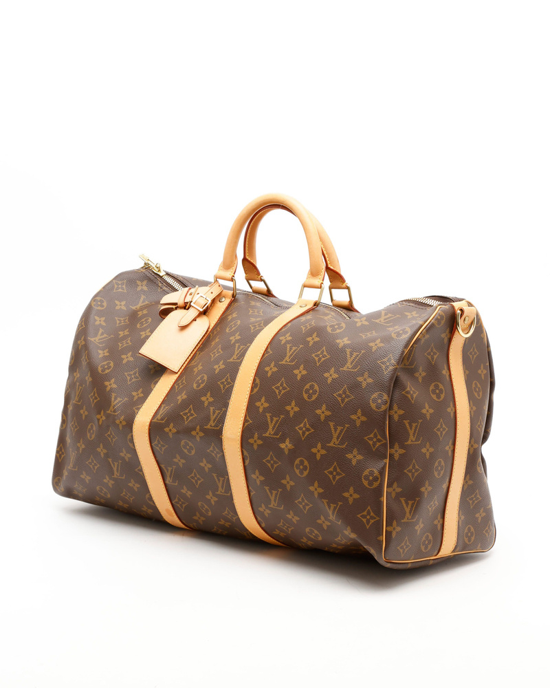 Louis Vuitton Monogram Keepall Bandoulière 50 Weekend Bag