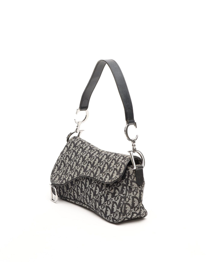 Christian Dior Oblique Long Saddle Shoulder Bag
