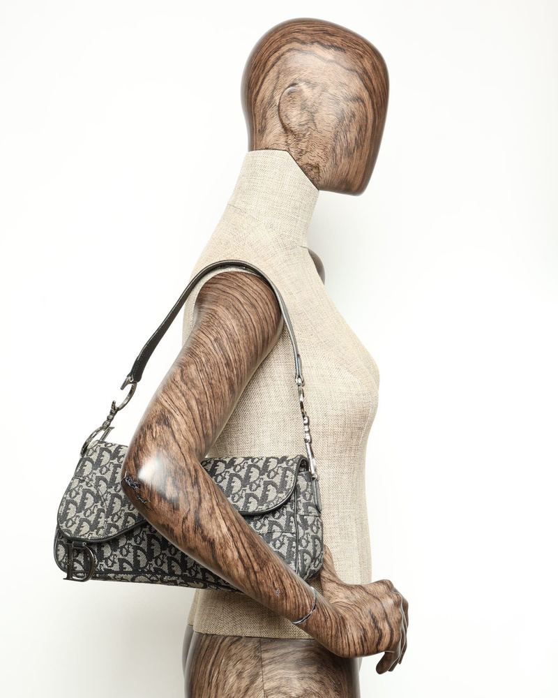 Christian Dior Oblique Long Saddle Shoulder Bag