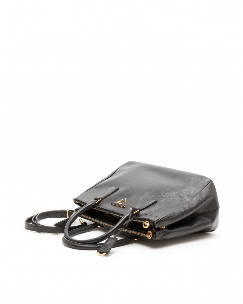 Prada Large Saffiano Lux Galleria Double Zip Bag