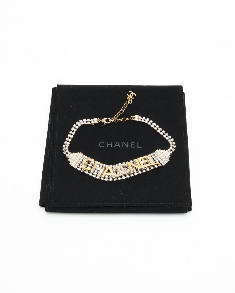 Chanel Coco Mark Rhinestone Pearl Choker
