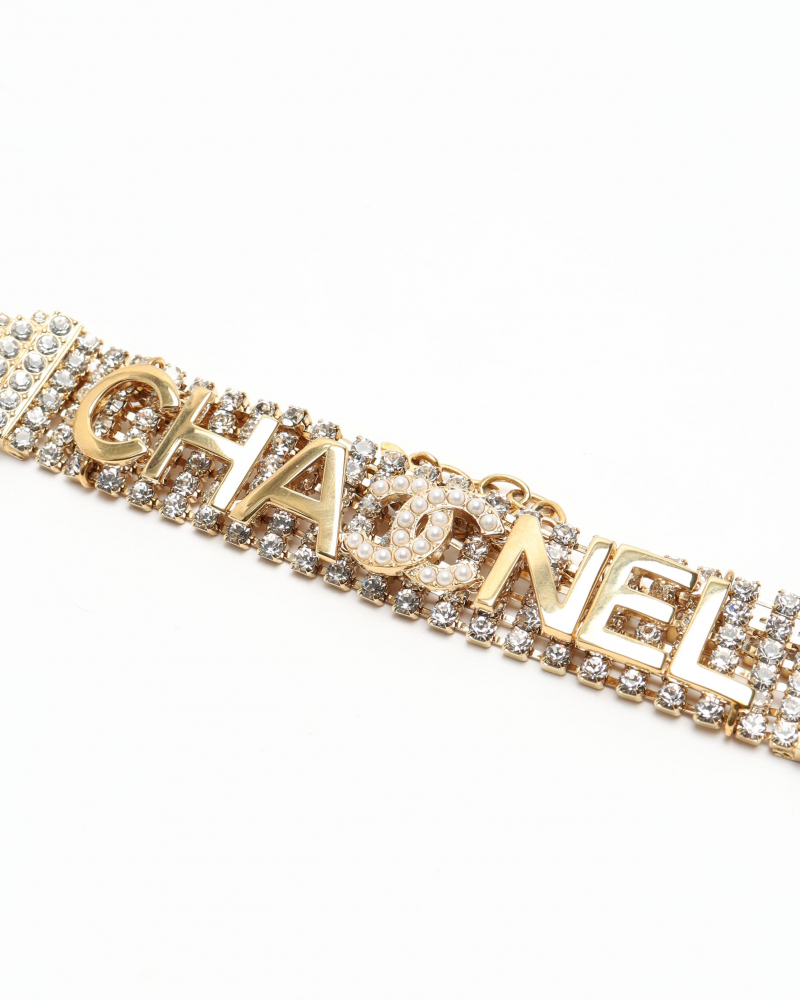 Chanel Coco Mark Rhinestone Pearl Choker