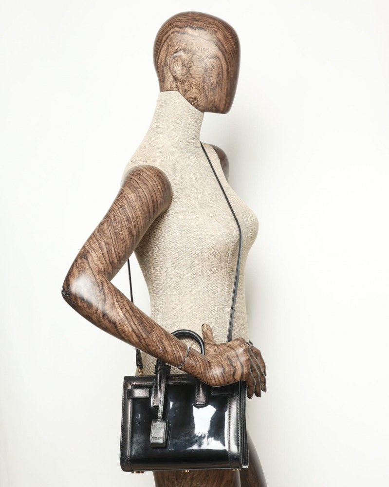 Saint Laurent Patent Nano Sac De Jour Bag