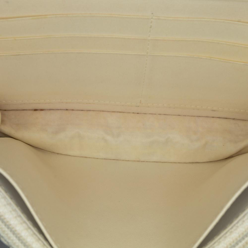 Chanel B Chanel Brown Beige Coated Canvas Fabric CC Coated Tweed Wallet On Chain Italy